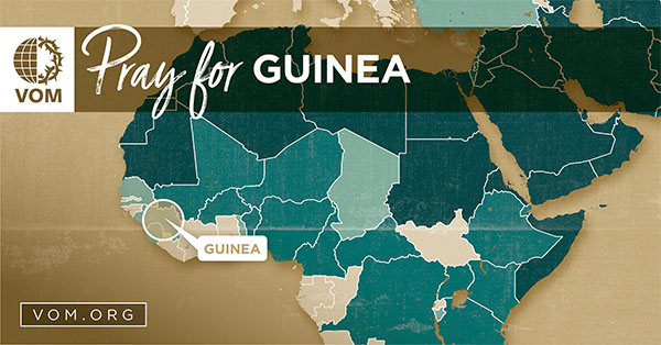 Map of Guinea's location